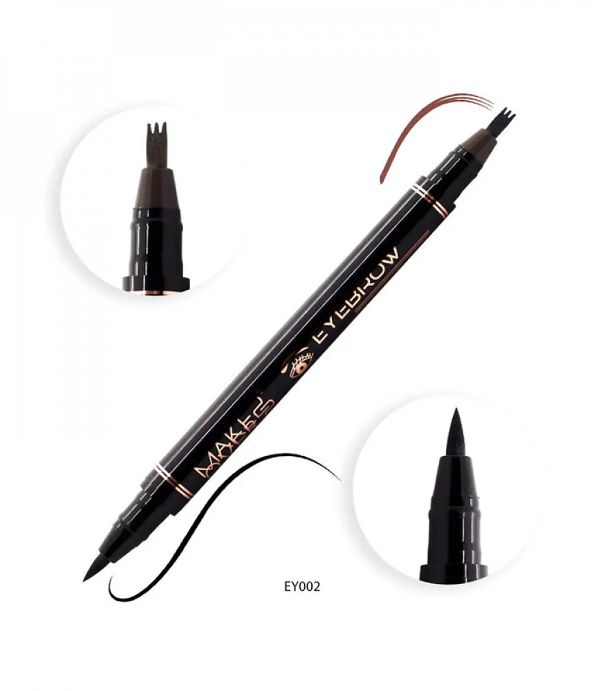 Make Over 22 Ey002 2 In 1 Eyebrow & Eyeliner Pen (black/dark Brown)