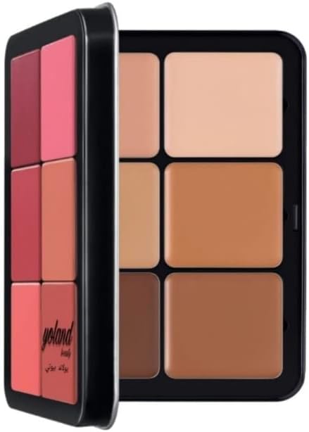 Yoland Beauty 12 Color Blending Color Contour and Blusher Palette for Sculpting and Illuminating Natural Color