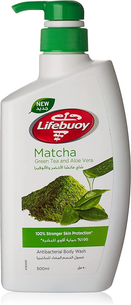Lifebuoy Matcha Green Tea & Aloe Vera Antibacterial Body Wash 500ml