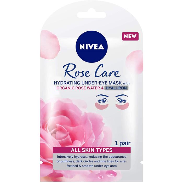 Nivea Face Under-eye Mask Hydrating Rose Care With Organic Rose Water & Hyaluron All Skin Types 1 Pair