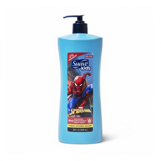 Suave Kids Shampoo 3 in 1 for Kids 828 ml Spider-Man