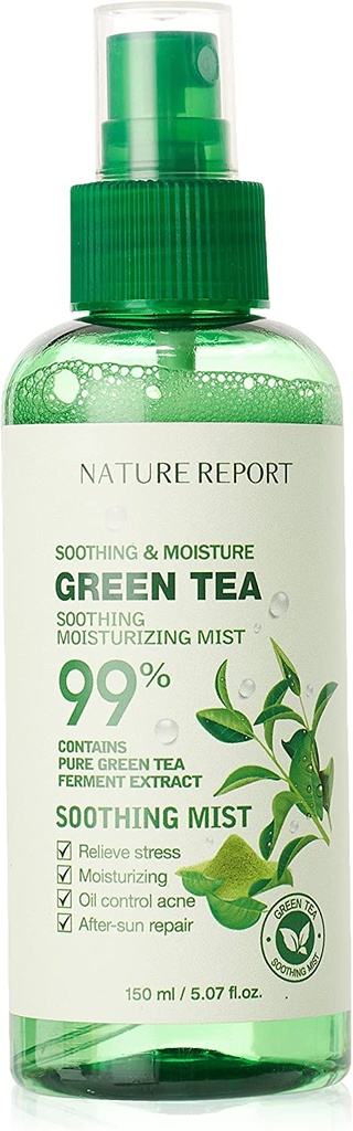 Nature Report Green Tea Soothing Moisturizing Gel Mist 150 Ml