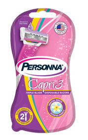 Persona Capri Women&#39;s Razors for Sensitive Skin Three Blades with Aloe Vera and Shea Butter 2 Razors