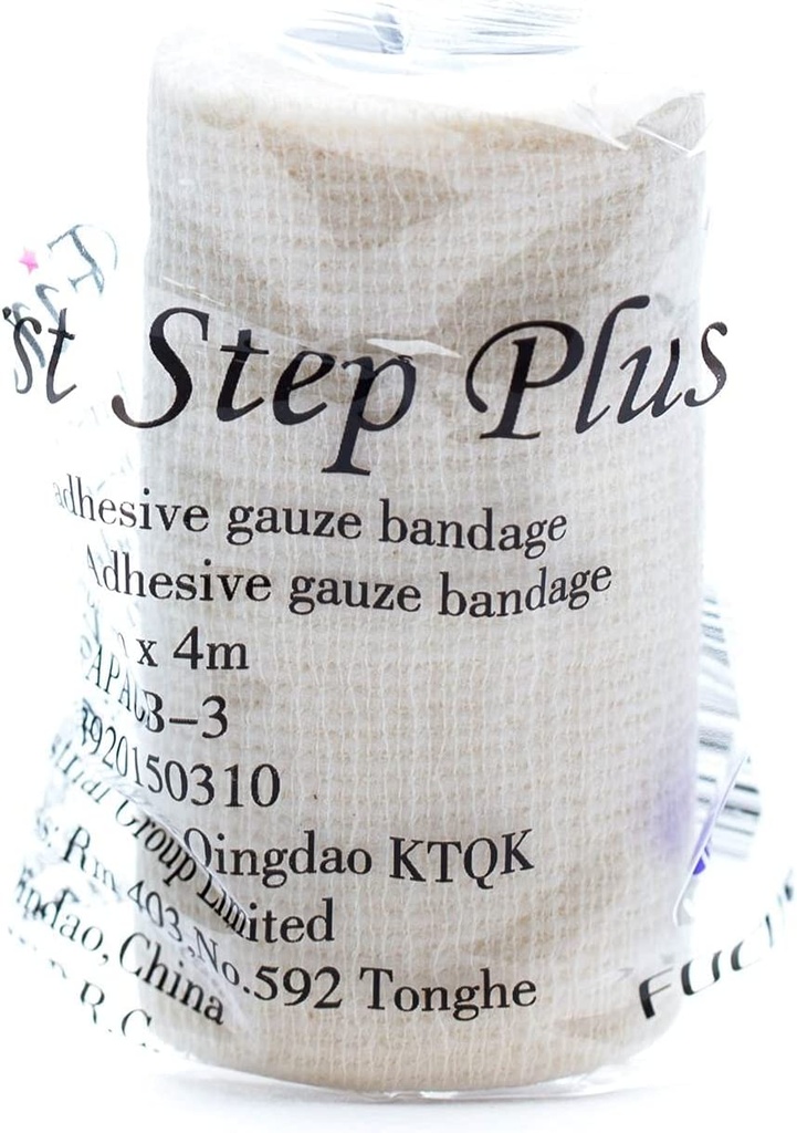 First Step Adhesive Gauze Bandage Roll 4 Meter Length X 8 Cm Width