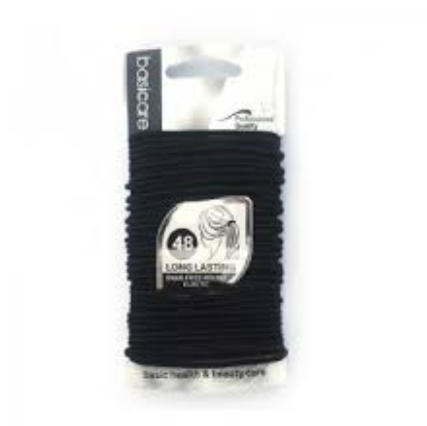 Basic Care Hair Tie Black 48 Hair Tie 3438