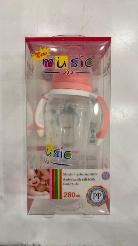 Music Plastic Feeding Bottle 280 Ml With Two Handles Sh-8807