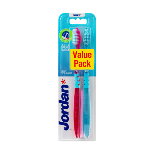 Jordan Soft Tooth And Gum Brush Value Pack 2 Pieces