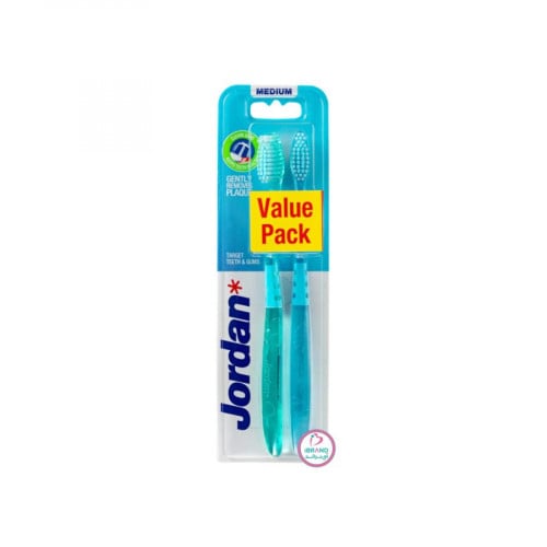 Jordan Toothbrush And Gum Medium Value Pack Of 2 Pieces