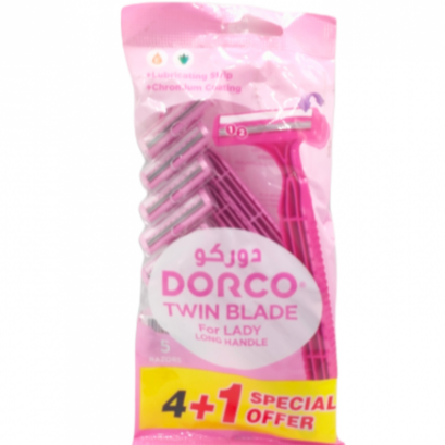 Dorco Women&#39;s Razor, Long Handle, Width 4+1