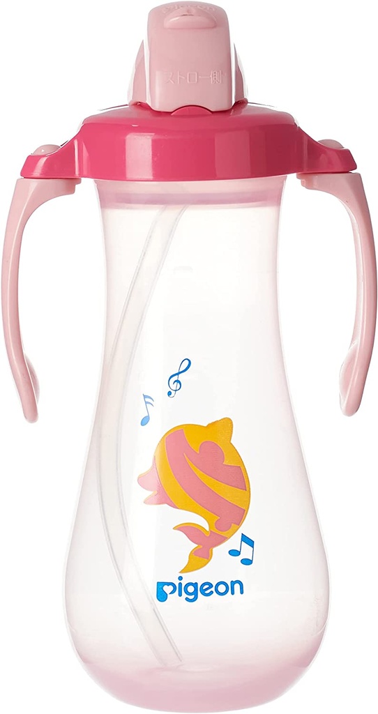 Pigeon Straw Bottle Feeding Pink