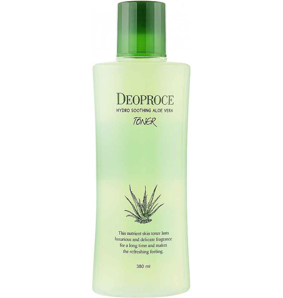 DEOPROCE HYDRO SOOTHING ALOE VERA TONER , 380 ml