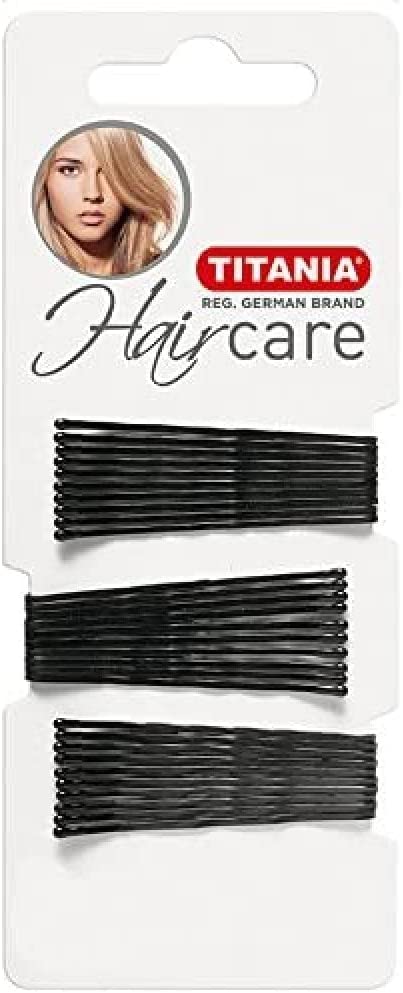 Titania Hair Clips Black Straight 7 Cm 1 Pack (1x 38 G)