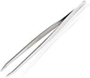 Titania 1075a Stainless Steel Eyebrow Tweezer 9.5 Cm Length Silver