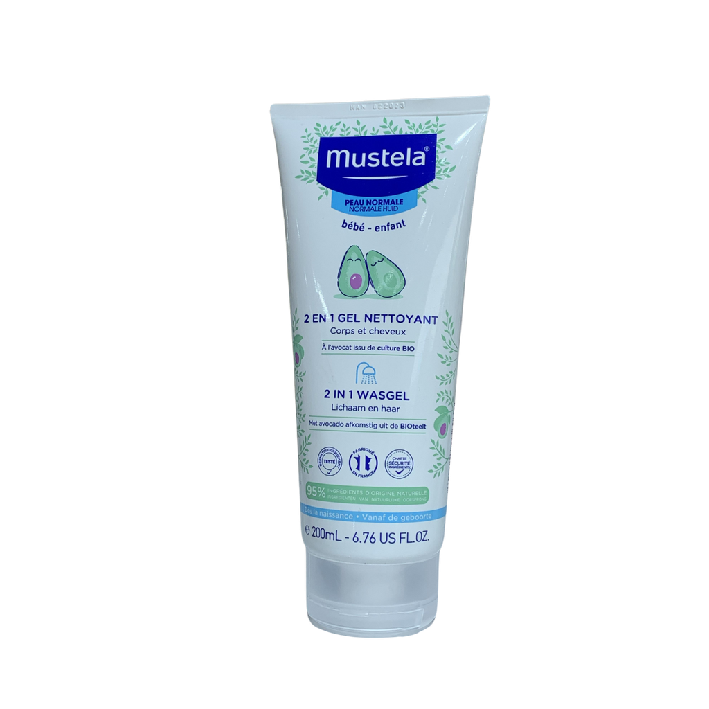 Mustela 2 In 1 Cleansing Gel , Avocado 200 Ml