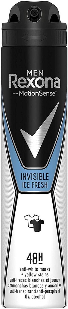 Rexona Deodorant Spray 200 Ml. Men Invisible Ice Fresh.