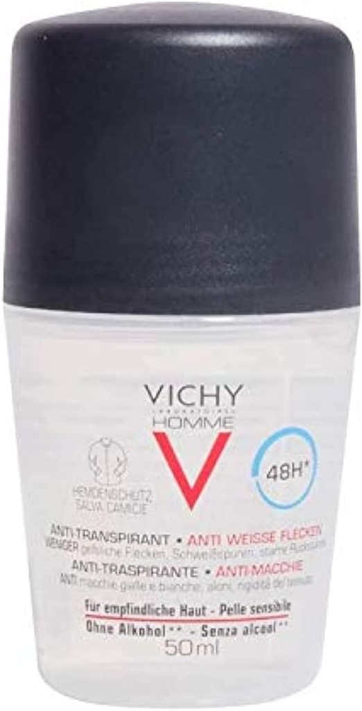Vichy Homme 48hr Deodorant Anti-marks 50 Ml - 3337875585750
