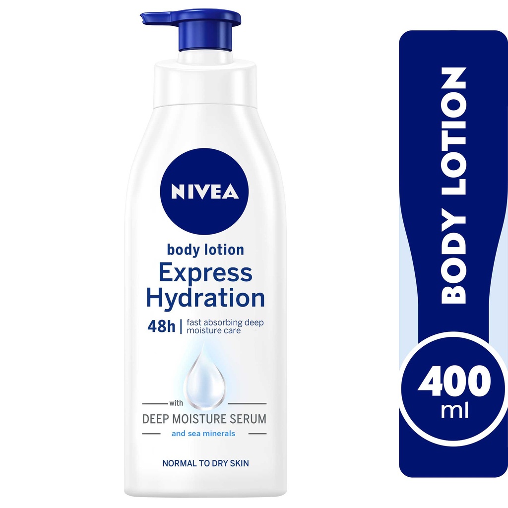 Nivea Body Lotion Normal & Dry Skin Express Hydration Sea Minerals 400ml - Package May Vary