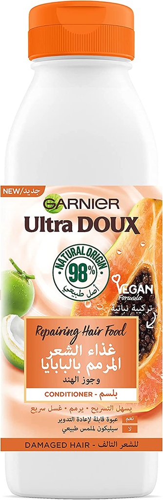 Garnier Ultra Doux Repairing Papaya Hair Food Conditioner For Damaged Hair 350 Ml