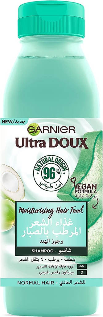 Garnier Ultra Doux Moisturising Aloe Vera Hair Food Shampoo For Normal Hair 350 Ml