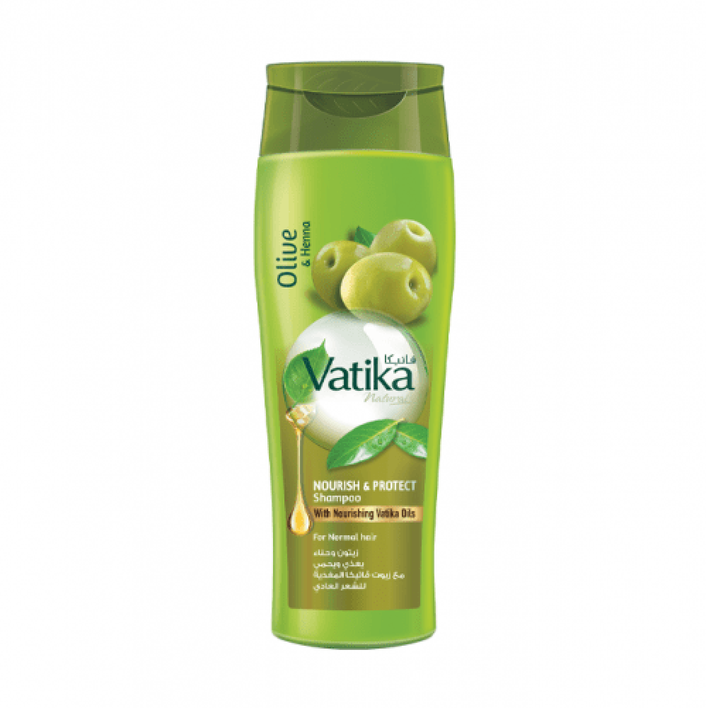 Vatika Naturals Nourish And Protect Shampoo - Enriched With Olive And Henna - For Normal Hair - 200ml