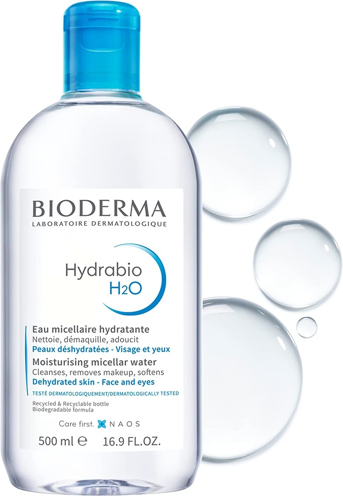 Bioderma Hydrabio H2o Micellar Water Cleanser Makeup Remover For Dehydrated Skin