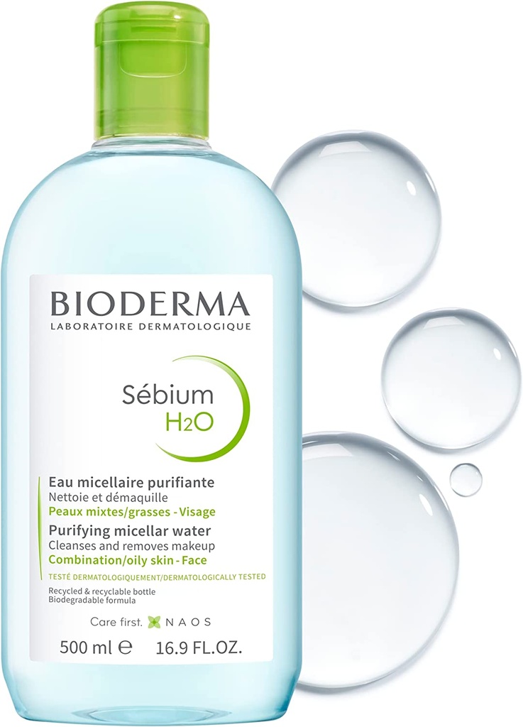 Bioderma Sebium H2o Purifying Cleansing Micelle Solution - 500ml