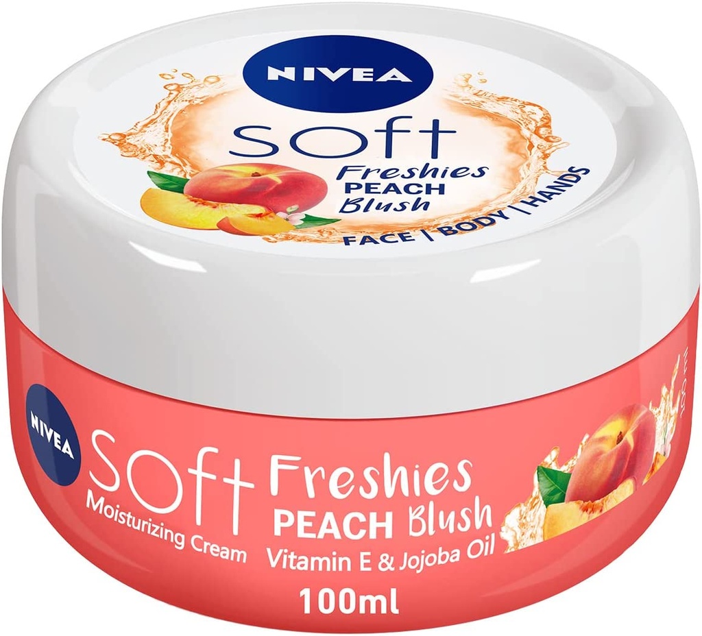 Nivea Moisturising Cream Soft Freshies Refreshing Peach Blush Jar 100ml