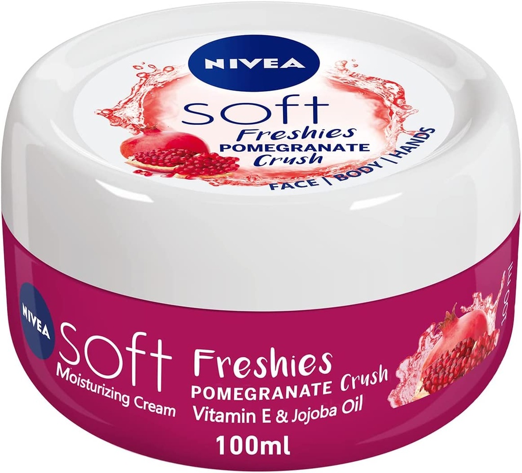 Nivea Moisturising Cream Soft Freshies Refreshing Pomegranate Crush Jar 100ml