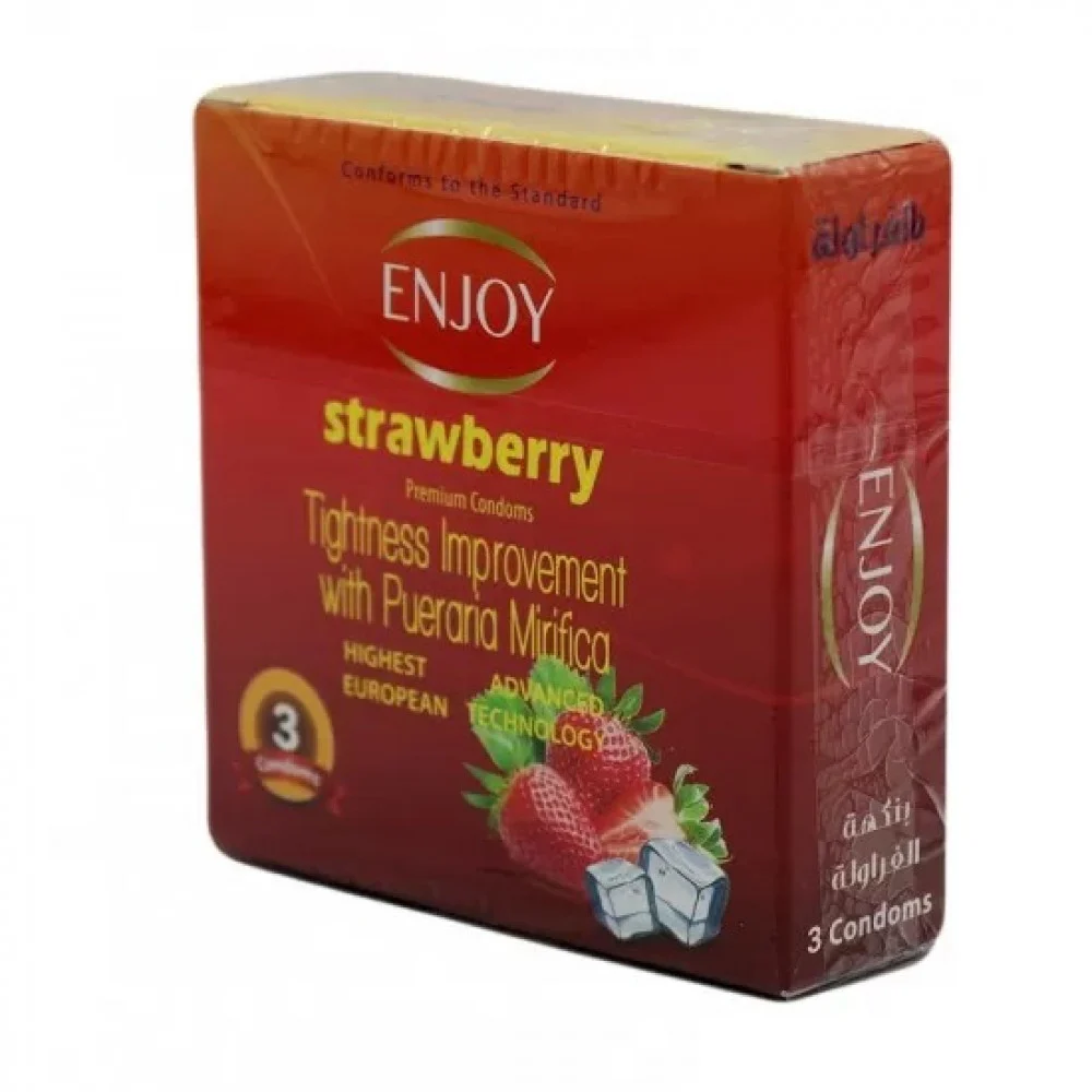 Enjoy Stawberry 3 Condoms Chinese Male Protector