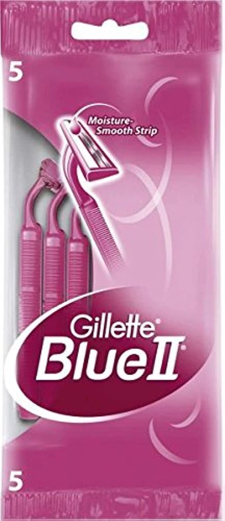 Gillette Blue 2 Plus Razor Blades For Women- 5 Blades Pink