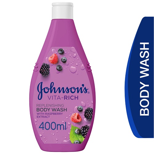 Johnson Replenishing Body Wash With Raspberry 400m