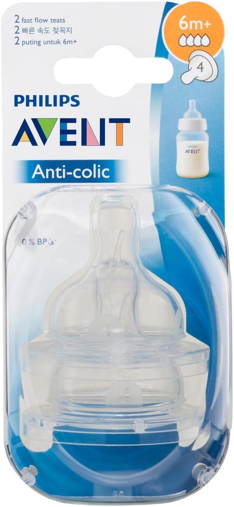 Philips Avent Classic/classic Plus Teats 4 Hole X2 (scf634/27)