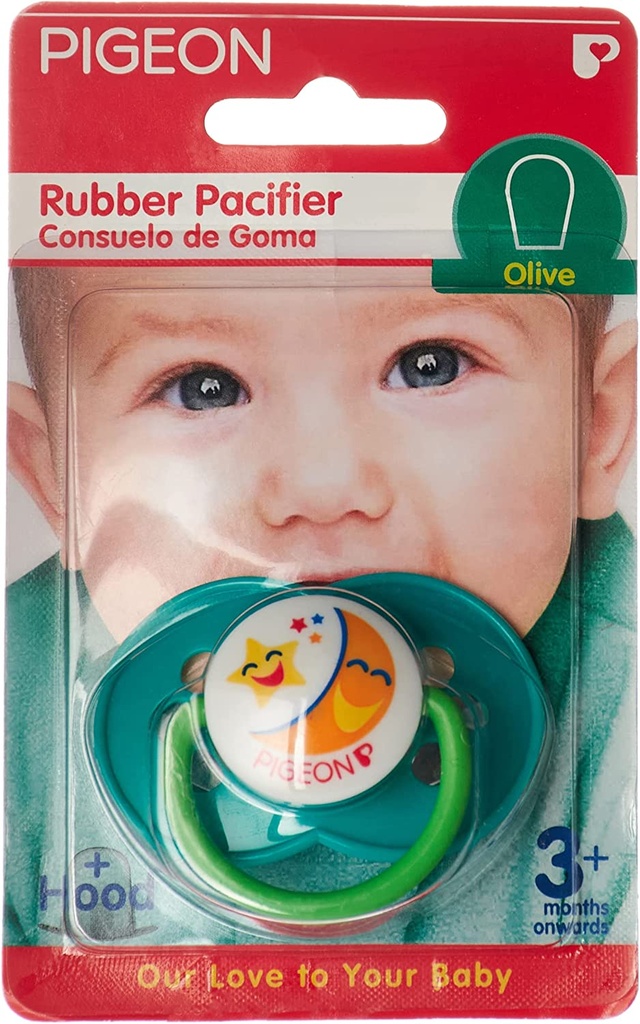 Pigeon Rubber Pacifier Olive Green - Pack Of 1 4902508138611