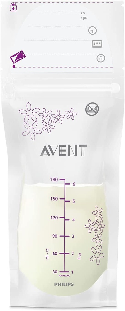 Philips Avent Breast Milk Storage Bags 180ml Scf603/25