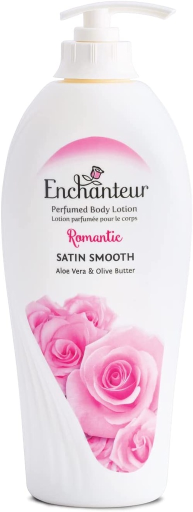 Enchanteur Satin Smooth- Romantic Lotion With Aloe Vera & Olive Butter 500 Ml