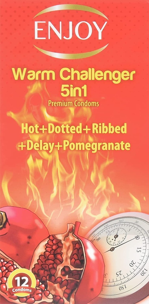 Enjoy Premium Condom - Warm Challenger 5in1 12 Pieces