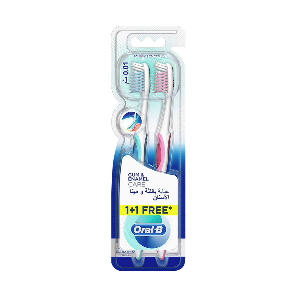 Oral B Gum & Enamel Care Extra Soft Tooth Brush 1+1 Free