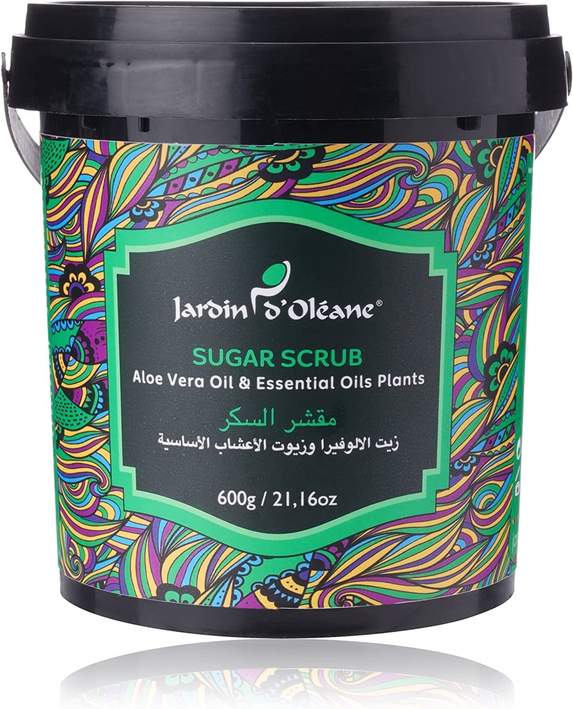 Jardin D Oleane Sugar Scrub Aloe Vera Oil & Essential Oils Plants 600g