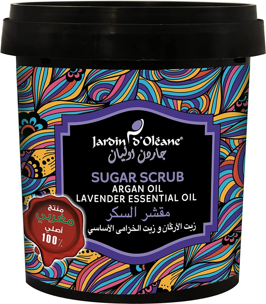 Jardin D Oleane Sugar Scrub Argan Oil & Lavender Essential Oil 600g