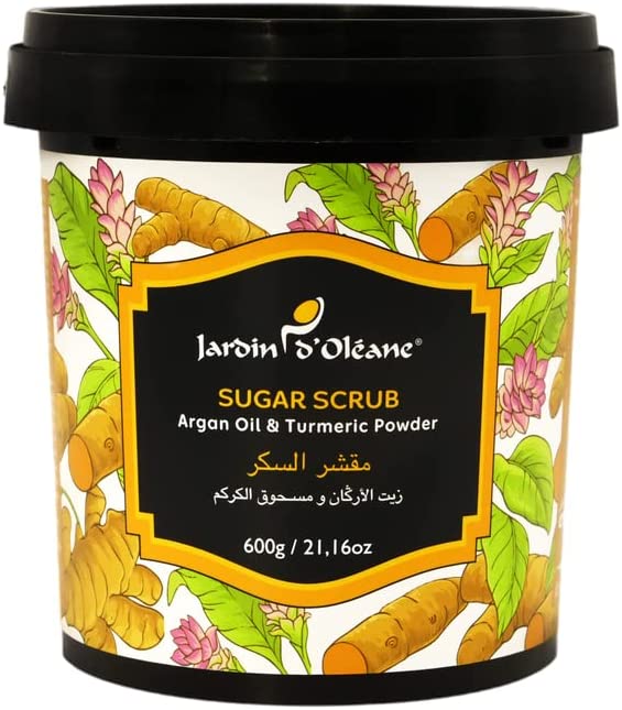 Jardin D Oleane Sugar Scrub Argan Oil & Turmeric Powder 600g Cream