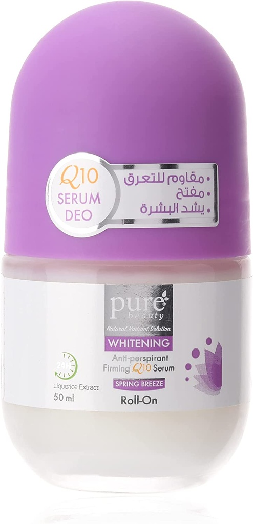 Purebeauty Spring Breeze Roll-on Whitening Antiperspirant Q10 Serum