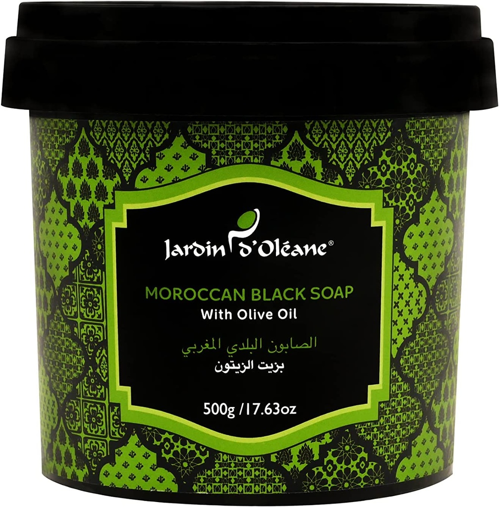 Jardin D Oleane Moroccan Black Soap With Olive Oil 500g