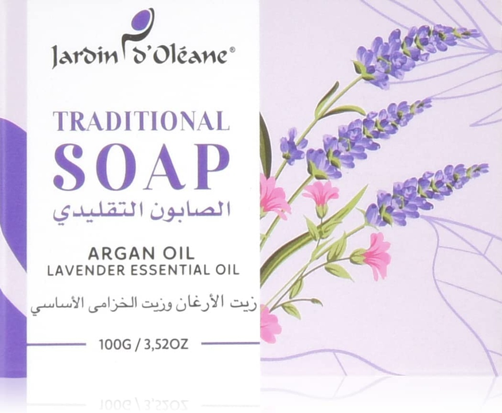 Jardin D Oleane Traditional Soap With Argan Oil And Lavnder Essential Oil 100g