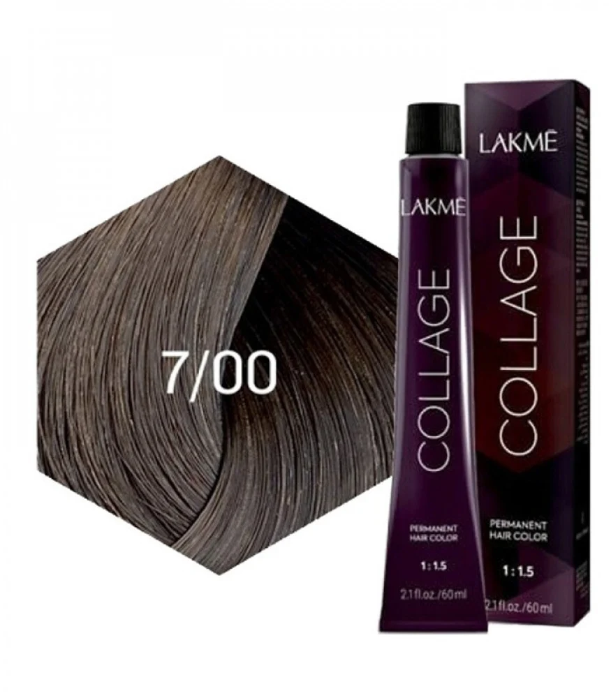 Lakme Collage Creme Hair Color 7/00 Medium Blonde 2 Ounce