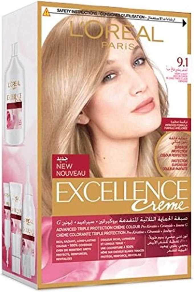 L'oreal Paris Excellence 9.1 Very Light Ash Blonde