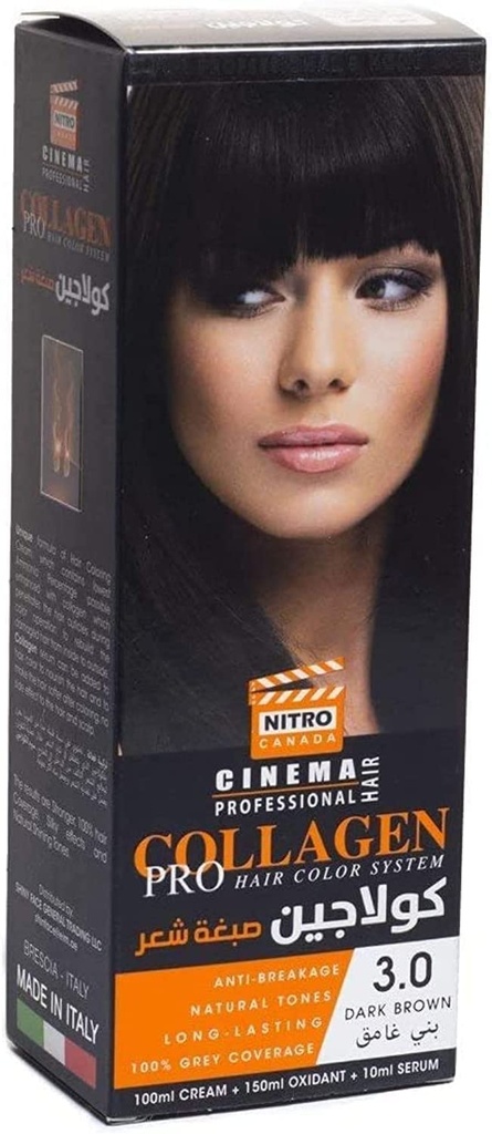 Nitro Canada Collagen Pro Hair Color 3.0 Dark Brown