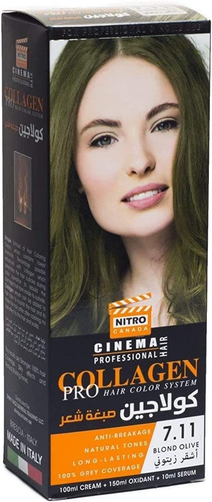 Nitro Canada Collagen Pro Hair Color 7.11 Blond Olive