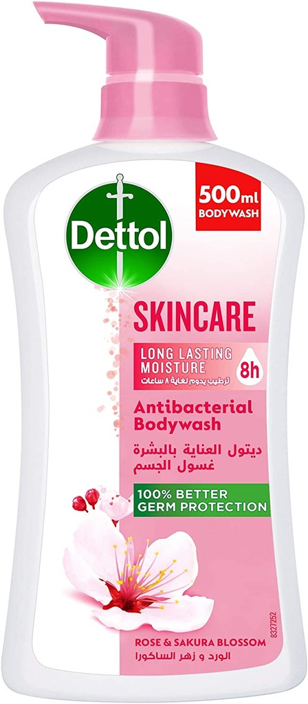 Dettol Shower Gel & Body Wash Rose & Blossom Fragrance 500ml
