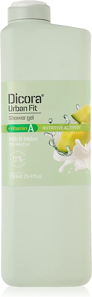 Dicora Urban Fit Shower Gel Vitamin A Milk And Melon 750 Ml