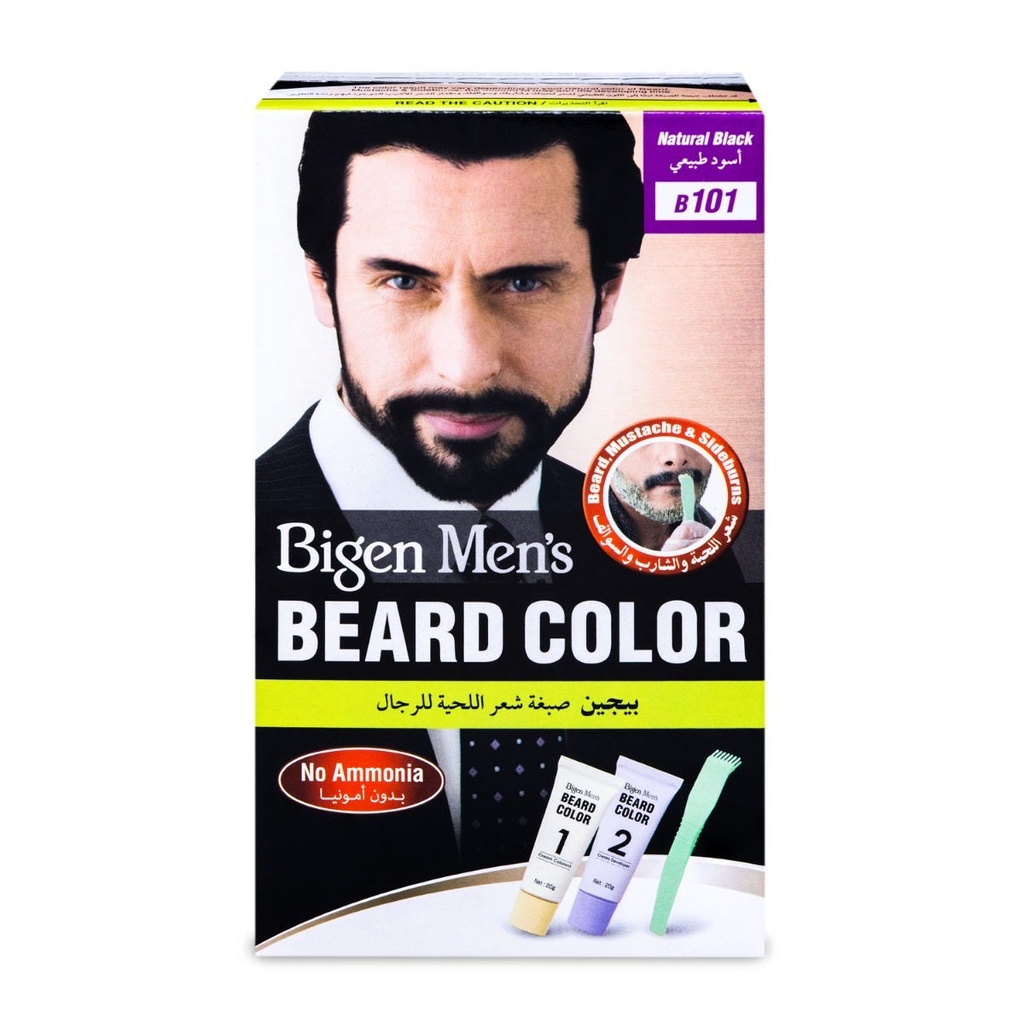Bigen Men's No Ammonia Beard Color - Natural Black B101